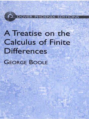 cover image of A Treatise on the Calculus of Finite Differences